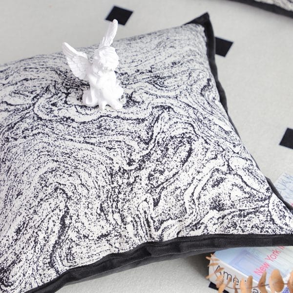 SOGA 2X 45cm Abstract Square Pillowcase with Black Edging - Image 4