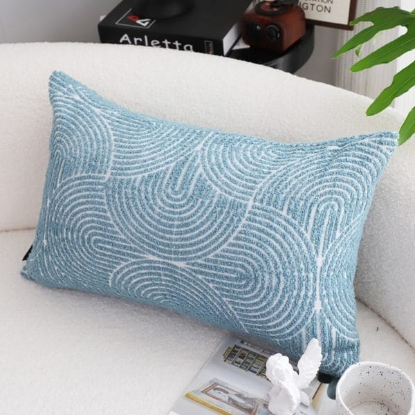 SOGA 2X 30x50cm Blue Geometric Lumbar Pillowcase for Indoor & Outdoor Home Decor - Image 4