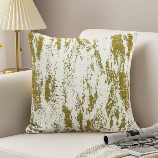 SOGA 2X 45cm Moss-White Cascade Brushstroke Decorative Pillowcase - Image 4