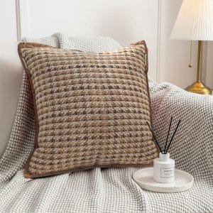 SOGA 2X 45cm Cozy Woven Brown Pillowcase