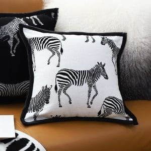 SOGA 2X 45cm Safari Zebra Print Decorative Pillow Cover