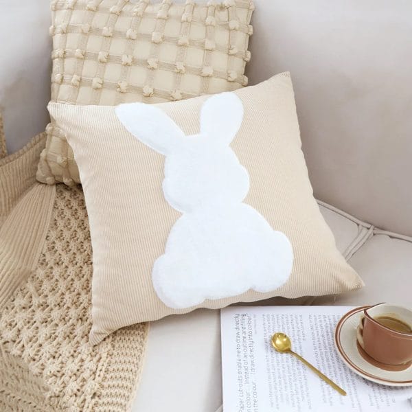 SOGA 2X 45cm White Bunny Pillowcase - Image 3