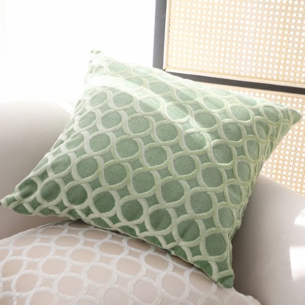 SOGA 2X 45cm Geometric Lattice Pillowcase (Green) - Image 4