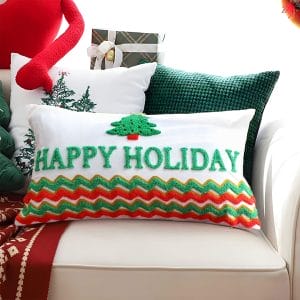 SOGA 2X 40x60cm Cheerful "Happy Holidays" Tree Pillowcase