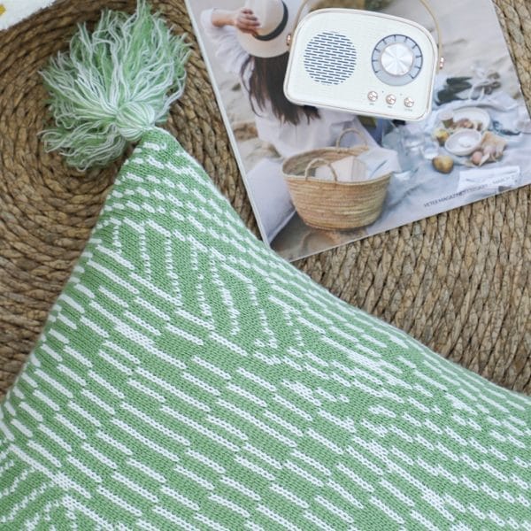 SOGA 2X 45cm Sage Chevron Tassel Pillowcase - Image 4