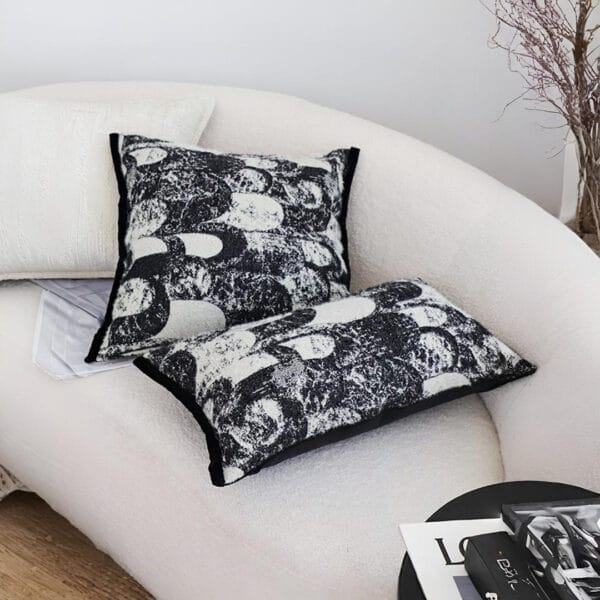 SOGA 2X 30X50cm Modern Black & White Abstract Lumbar Pillowcase - Image 4