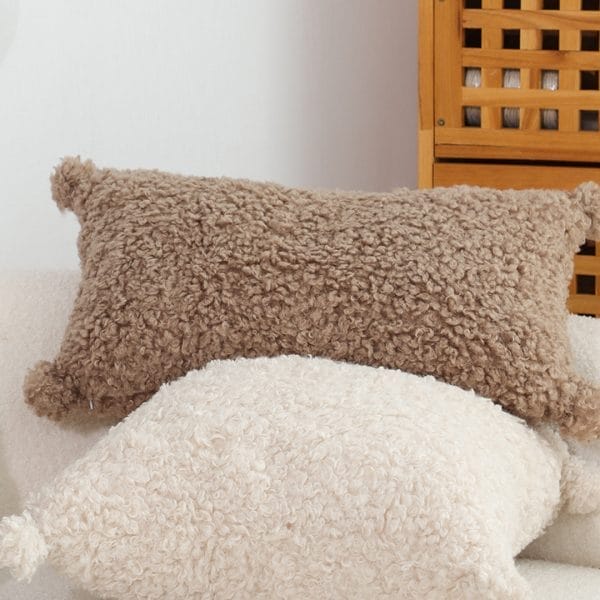 SOGA 2X 30x50cm Sage Green Textured Lumbar Pillow with Tassels - Image 4