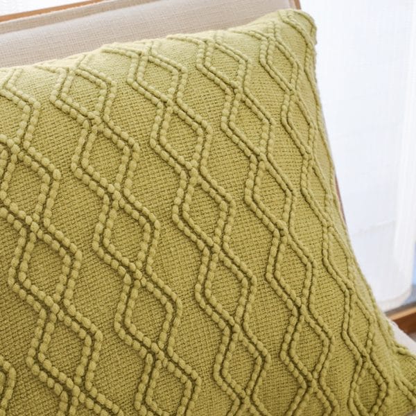 SOGA 2X 45cm Sage Green Cable Knit Pillow Cover - Image 4
