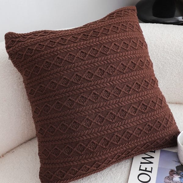 SOGA 2X 45cm Cable Knit Luxury Pillowcase