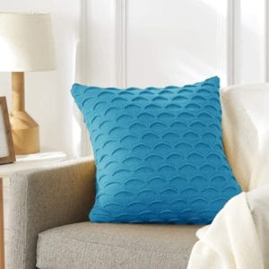 SOGA 2X 45cm Scalloped Wave Pillowcase (Turquoise Blue)