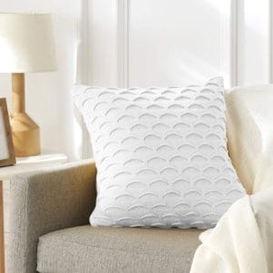 SOGA 2X 45cm Scalloped Wave Pillowcase (Pure White)