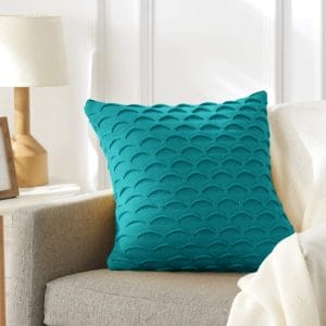 SOGA 2X 45cm Scalloped Wave Pillowcase (Teal Green)