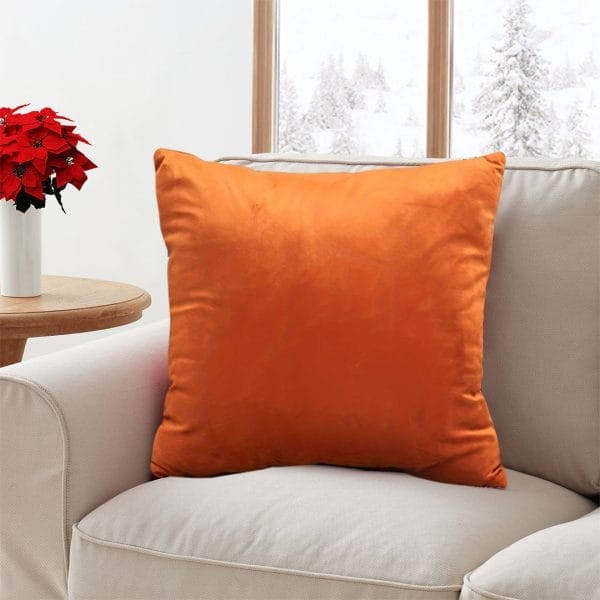 SOGA 2X 45cm Velvet Pillowcase (Vibrant Orange) - Image 4