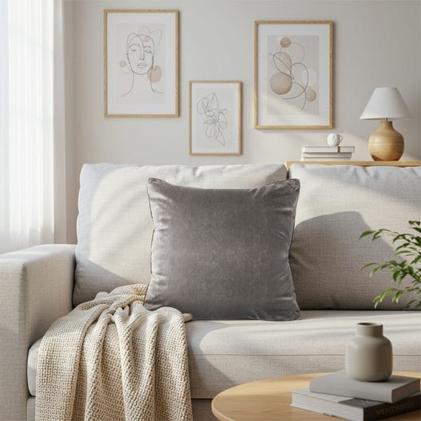 SOGA 2X 45cm Velvet Pillowcase (Dove Gray)