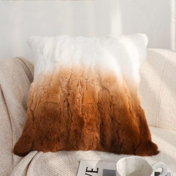 SOGA 2X 45cm Luxury Gradient Faux Fur Pillowcase - Image 4