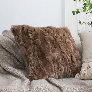 SOGA 2X 45cm LuxeFur Plush Brown Pillowcase
