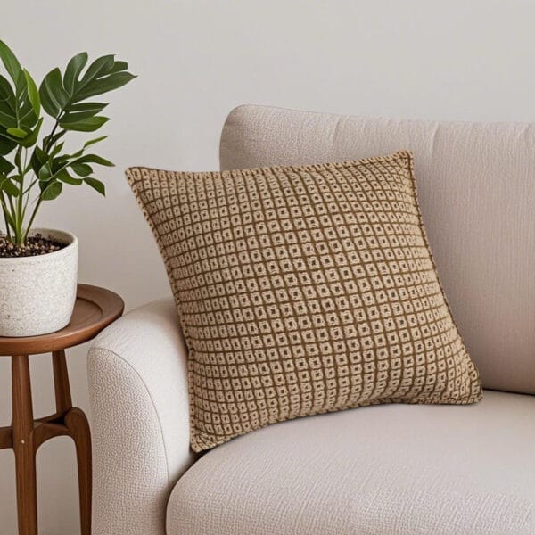 SOGA 2X 45cm Cozy Brown Geometric Knit Polyester Pillow Cover - Image 4