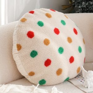 SOGA 2X 45cm Colorful Polka Dot Round Pillowcase