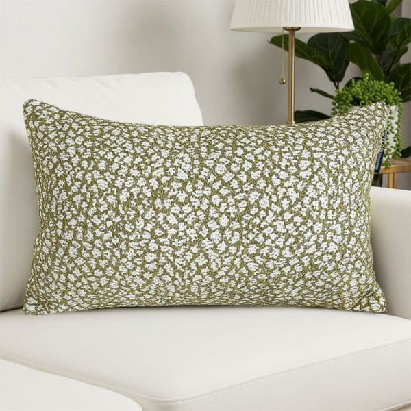 SOGA 2X 30x50cm Rectangular Textured Pillowcase – Olive Green Accent - Image 4
