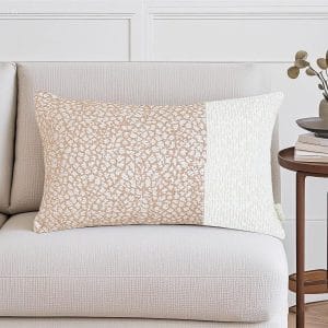 SOGA 2X 30x50cm Chic Leopard Print & Solid Ivory Decorative Pillowcase