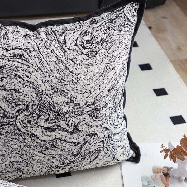 SOGA 2X 45cm Abstract Square Pillowcase with Black Edging - Image 5