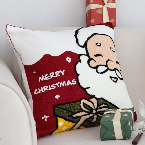 SOGA 2X 45cm Embroidered Santa Claus Christmas Pillow - Bring Home the Cheer - Image 5