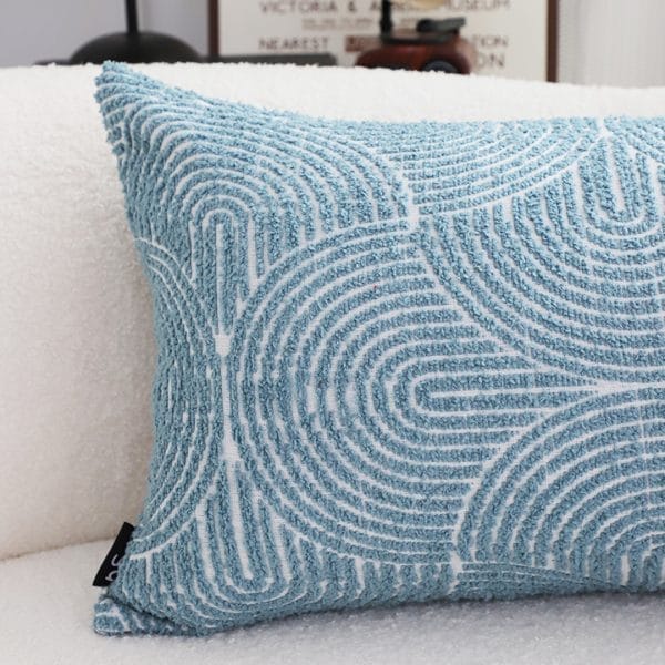 SOGA 2X 30x50cm Blue Geometric Lumbar Pillowcase for Indoor & Outdoor Home Decor - Image 5