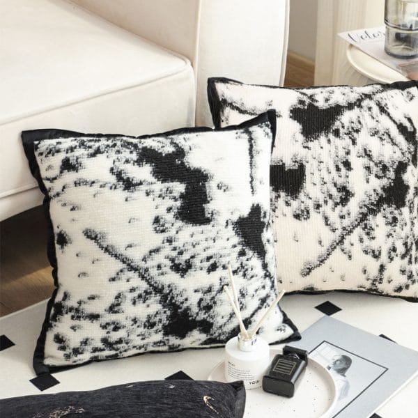SOGA 2X 45cm Black & White Leopard Print Square Pillowcase - Image 5
