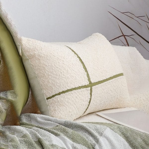 SOGA 2X 30x50cm Cozy Chic Lumbar Pillowcase with Modern Green Stripe - Image 5