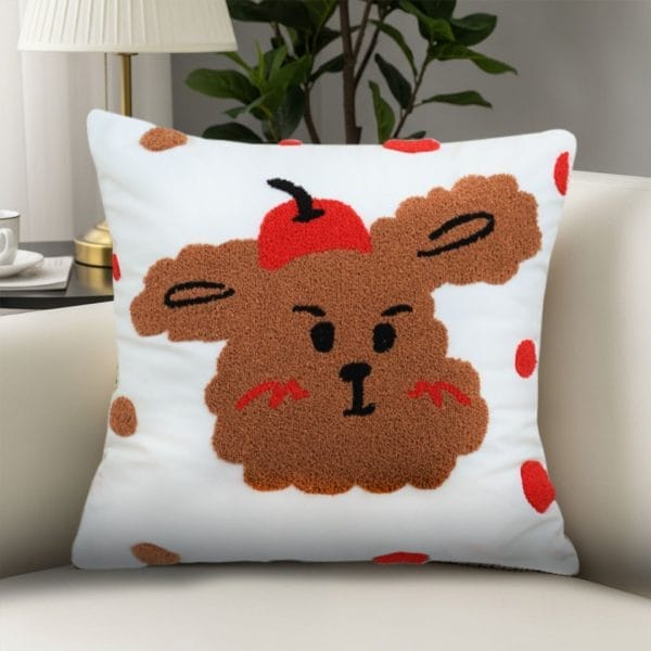 SOGA 2X 45cm Sweet Cherry Bear Hug Decorative Pillowcase - Image 5