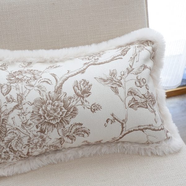 SOGA 2X 30x50cm Taupe Floral Embroidered Pillowcase - Image 5
