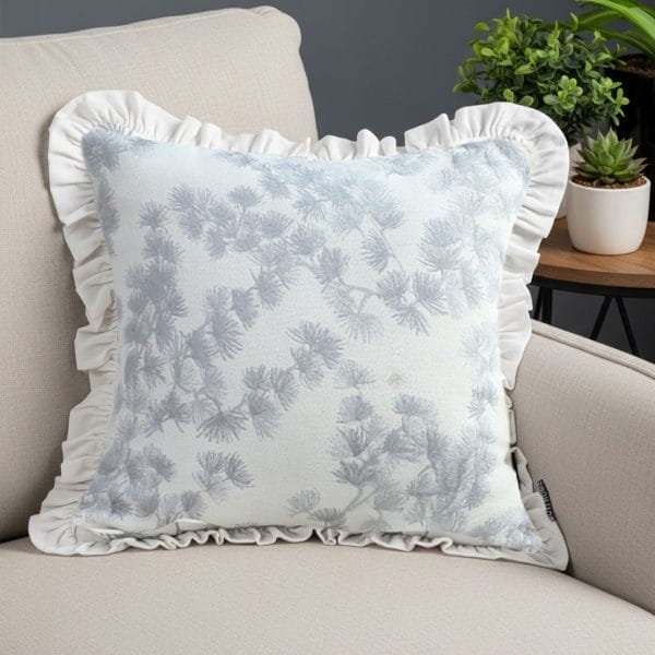 SOGA 2X 45cm White Floral with Ruffle Trim Pillowcase - Image 5