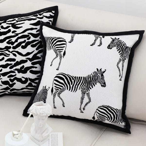 SOGA 2X 45cm Safari Zebra Print Decorative Pillow Cover - Image 5