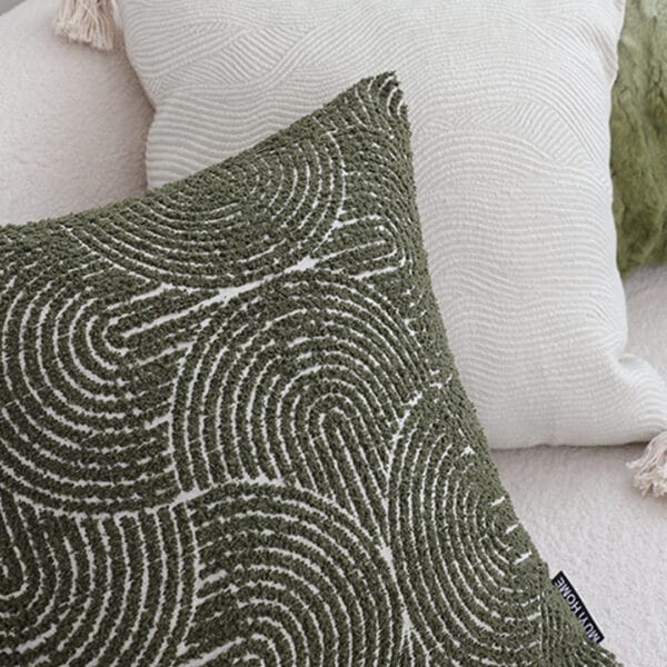 SOGA 2X 45cm Modern Boho Green Tufted Pillowcase - Image 5