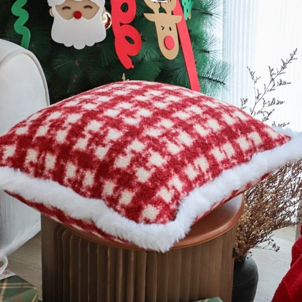SOGA 2X 45cm Country Plaid Throw Pillow Cover - Image 5