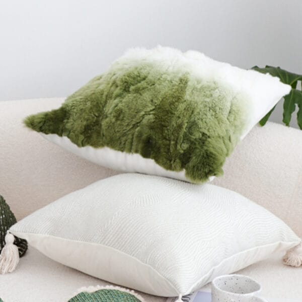 SOGA 2X 45cm Ombre Faux Fur Pillowcase - Image 5