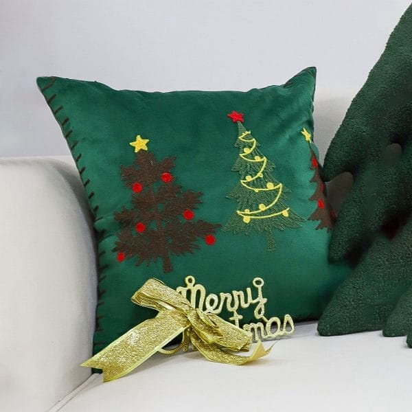 SOGA 2X 45cm Christmas Tree Trio Pillowcase (Green) - Image 5