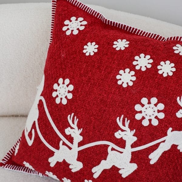 SOGA 2X 45cm Festive Reindeer & Snowflake Christmas Pillowcase - Image 5