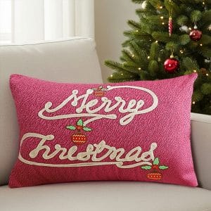 SOGA 2X 40x60cm Elegant "Merry Christmas" Script Pillowcase