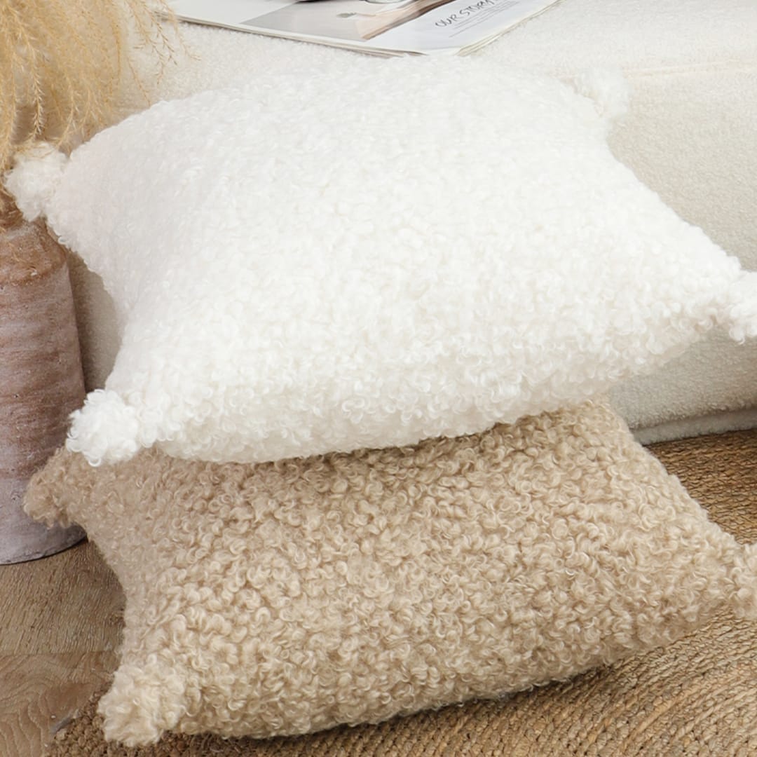 SOGA 2X 45cm Pure White Bouclé Bliss Pillowcase - Image 5