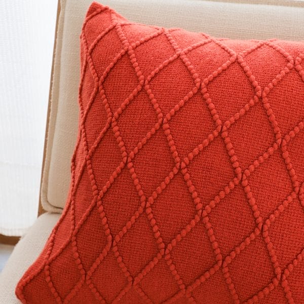 SOGA 2X 45cm Classic Red Diamond Knit Pillowcase - Image 5