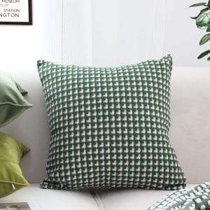 SOGA 2X 45cm Forest Green Geometric Pillow Cover