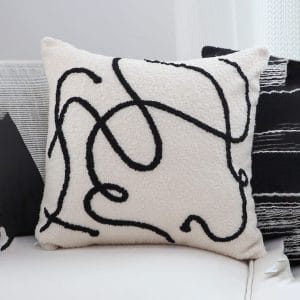 SOGA 2X 45cm Abstract Line Art Pillow Cover