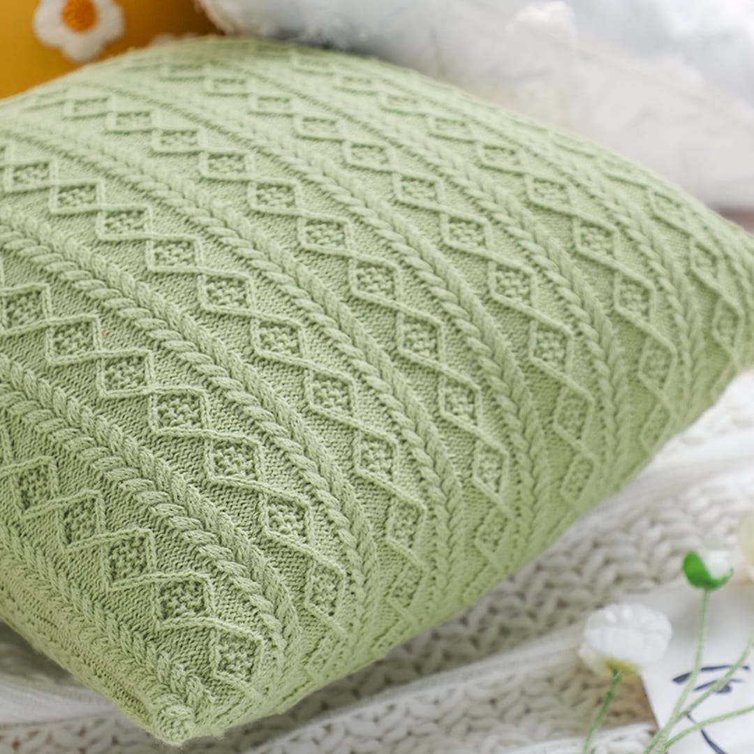 SOGA 2X 45cm Cable Knit Fresh Pillowcase - Image 5