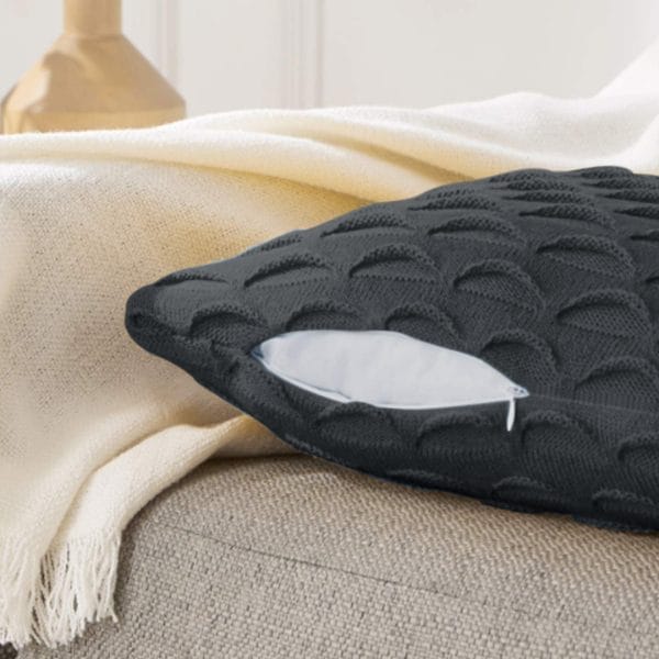 SOGA 2X 45cm Scalloped Wave Pillowcase (Charcoal Gray) - Image 5