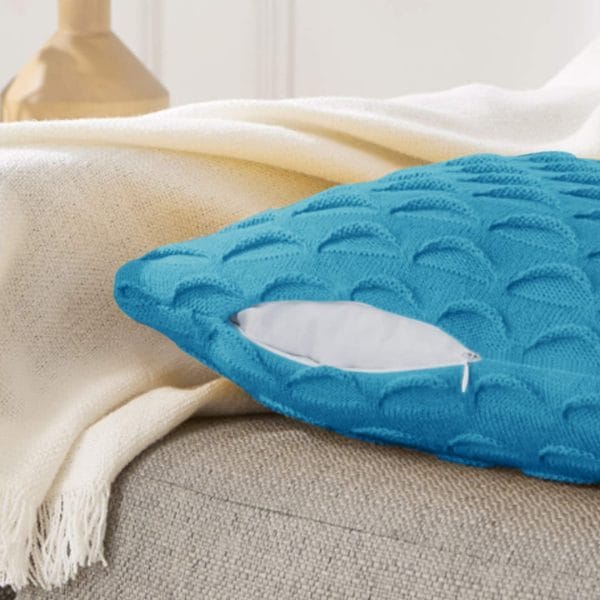 SOGA 2X 45cm Scalloped Wave Pillowcase (Turquoise Blue) - Image 5