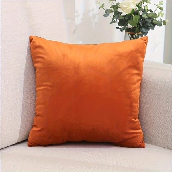 SOGA 2X 45cm Velvet Pillowcase (Vibrant Orange) - Image 5