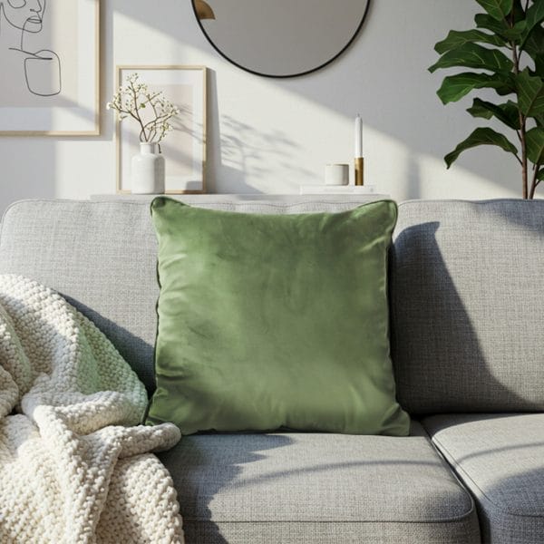 SOGA 2X 45cm Velvet Pillowcase (Sage Green)