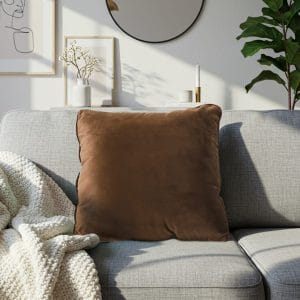 SOGA 2X 45cm Velvet Pillowcase (Rich Brown)