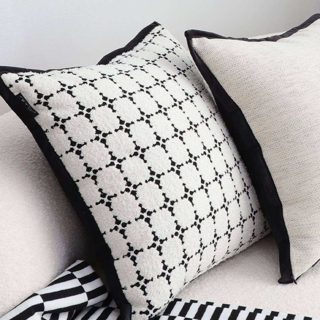 SOGA 2X 45cm Nordic square Shape Monochrome Pattern Pillowcase - Image 5